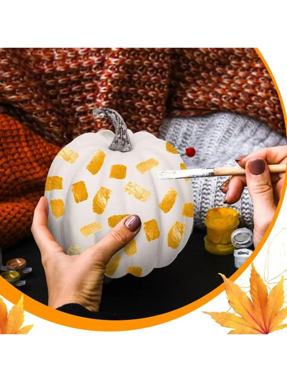 20 Pcs White Foam Artificial Pumpkins for Fall Harvest Decor - Autumn Home